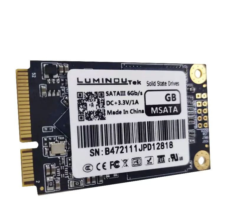 Внутренний SSD-накопитель LuminouTek Mini MSATA для ноутбука, 64 ГБ, 64 ГБ, внутренний ssd-накопитель msata