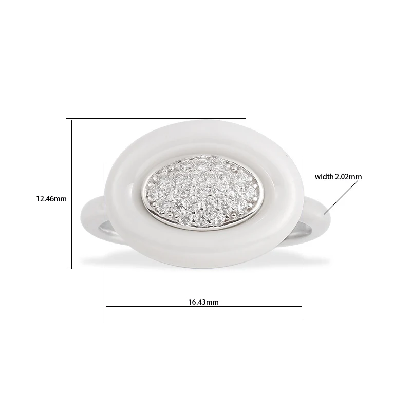 
Vintage Exaggerated Micro inlaid Ring Female 925 Sterling Silver white jade Rings 