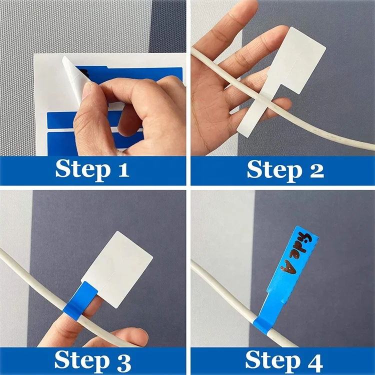 Winding type Thermal Transfer Self-laminating Adhesive Cable Label Roll With Print-on Area and A Clear Overlaminate
