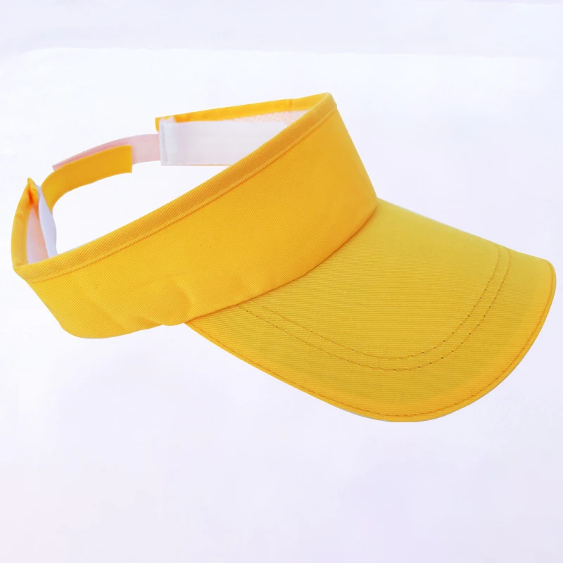 Custom No Top Sunvisor Protection Tennis Solid Color Sport Visor Caps Golf Hats