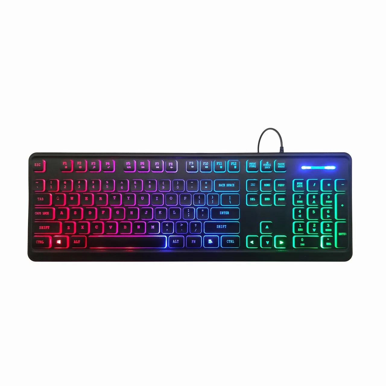 New model factory oem Hot selling laptop usb RGB rainbow led backlit office business gaming computer keyboard
