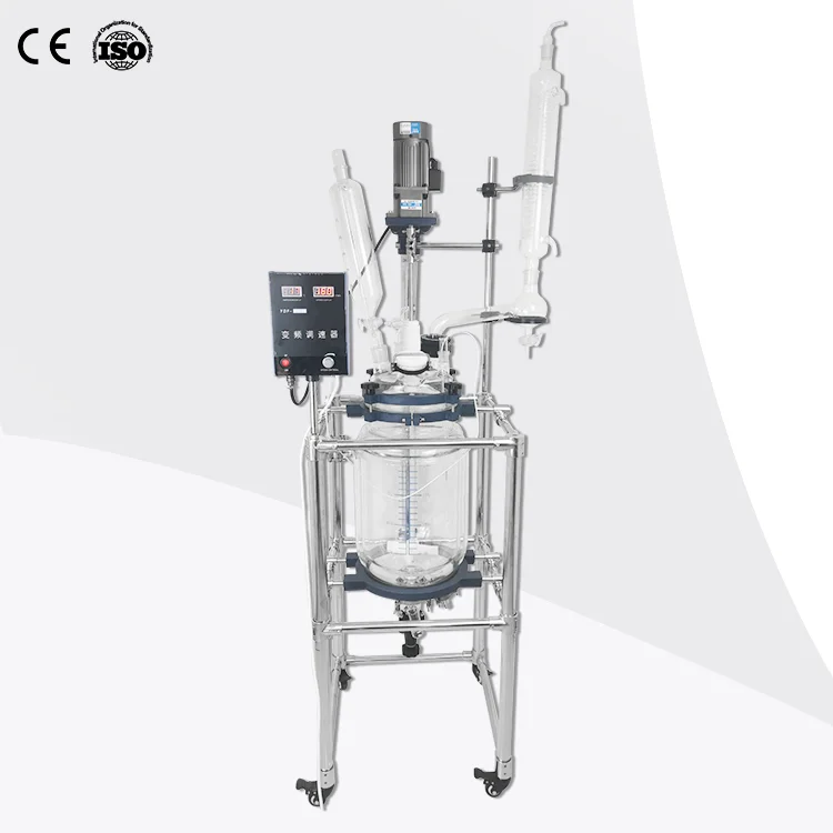 Lab Glassware Glass Reactor 200ml 3.3 glass Double-layer jacketed beaker