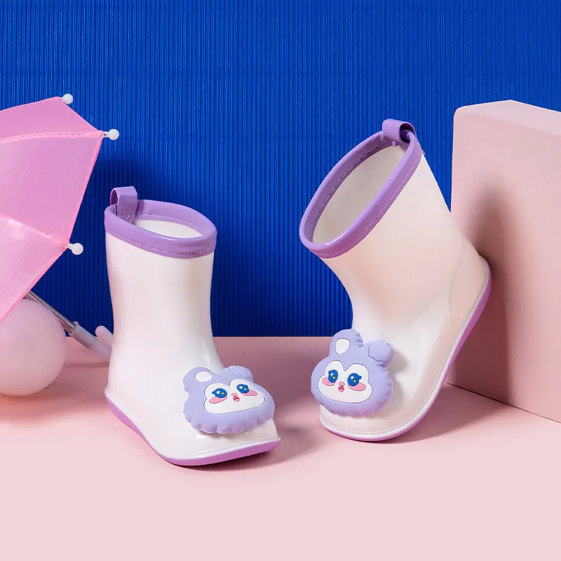 2022 new style 3d cartoon  gum rain boots kids children waterproof girl boy rain water shoes