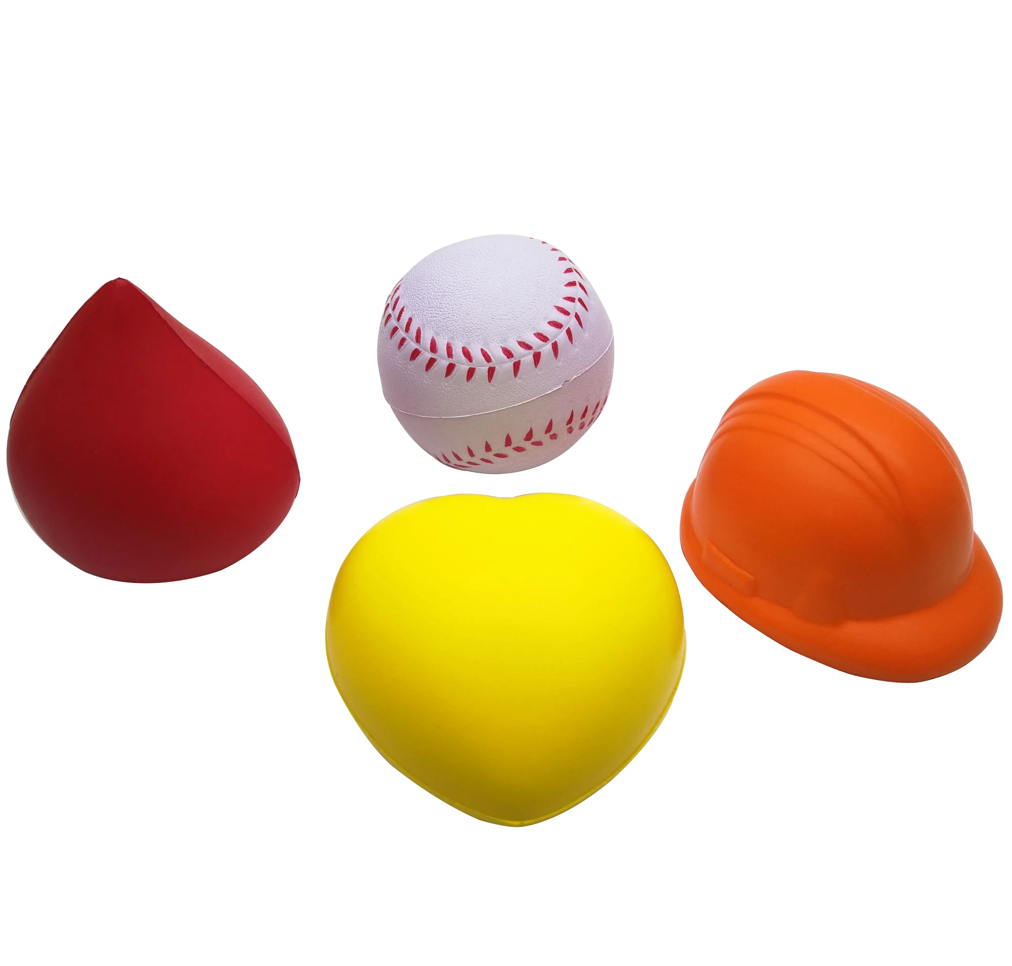 PU foam Stress Reliever Water Drop and Blood Shape Soft Squeeze Ball with logo and customized color