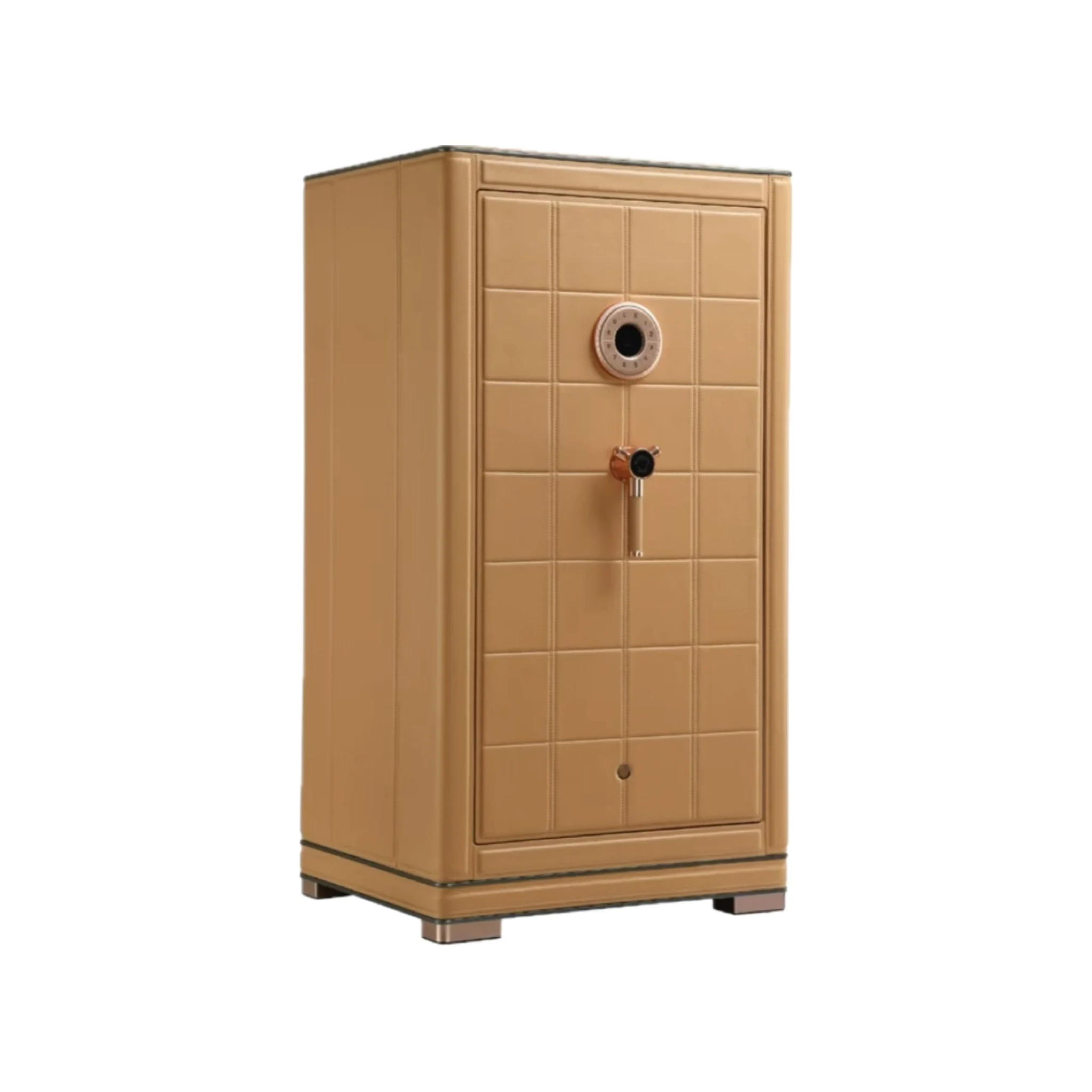 Модный домашний умный сейф с художественным кожаным отпечатком пальца Умный для домашней безопасности