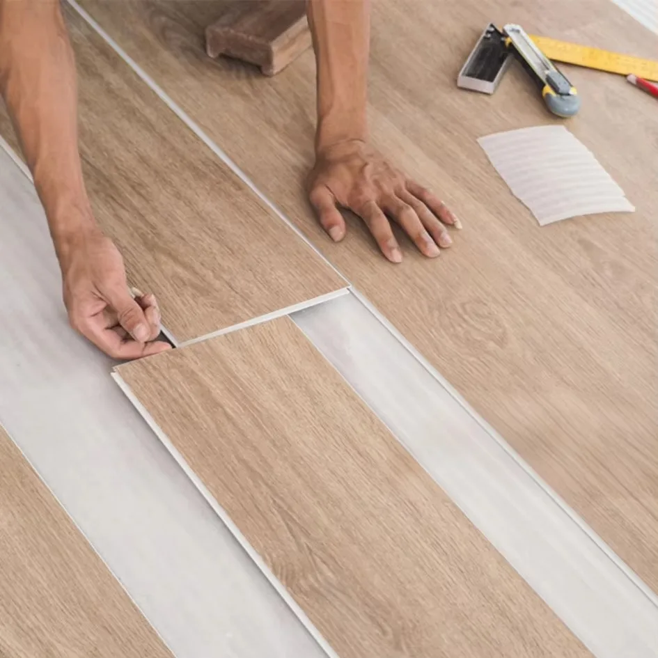 Waterproof Luxury SPC Lock Flooring Pure Virgin PVC Floor for Office Hotel and Home Improvement 4mm 5mm