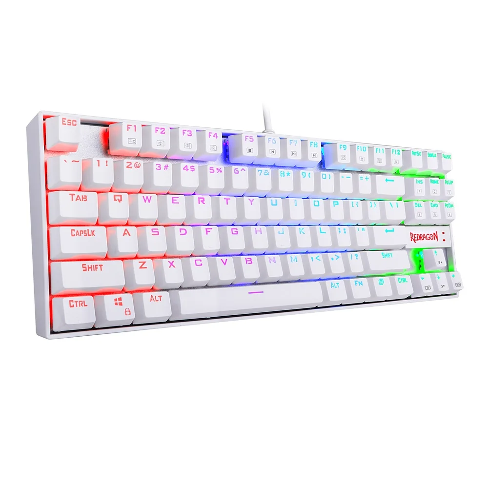 Red ragon K552 RGB Backlighting Mechanical Gaming Keyboard 87 Keys Blue Switches Backlit Keyboard For Gamer