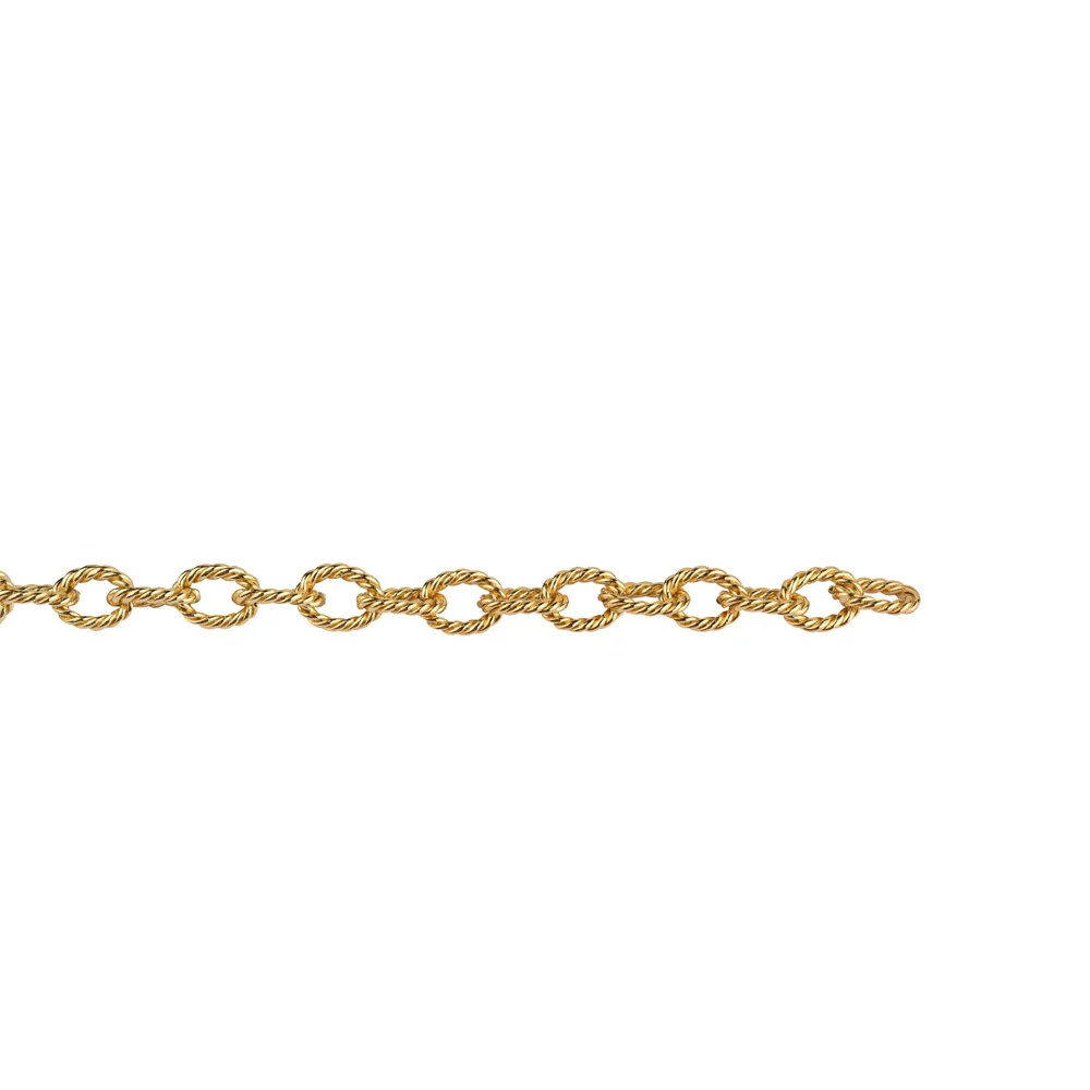 Supplier Of Brass Chain twisted Golden Chain Cable Link Handmade Chain For Jewelry Making