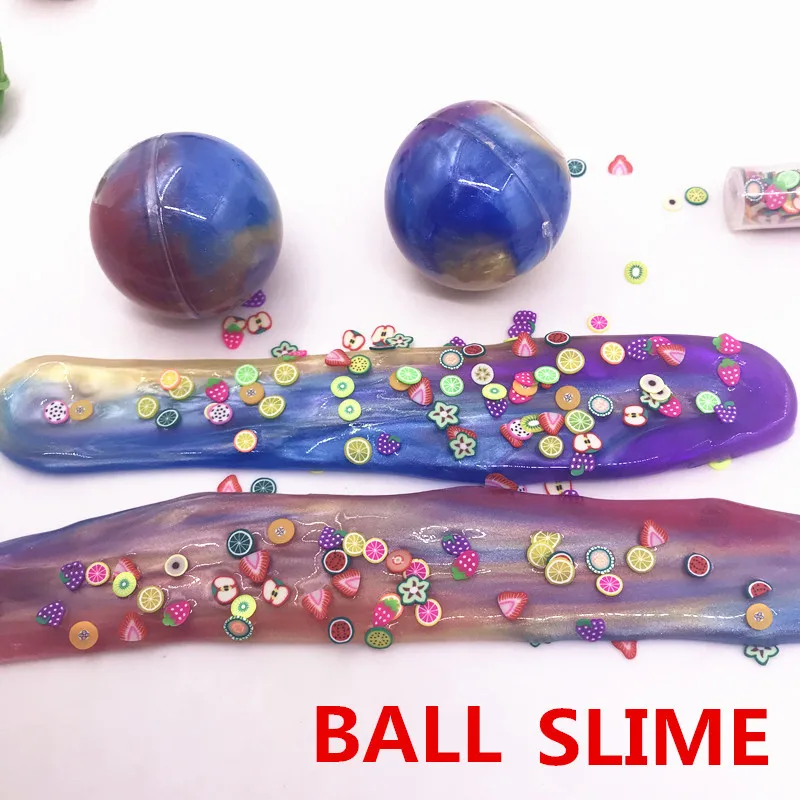 Non Sticky Galaxy Slime Rainbow Unicorn Slime Ball Colorful Ball Crystal Slime