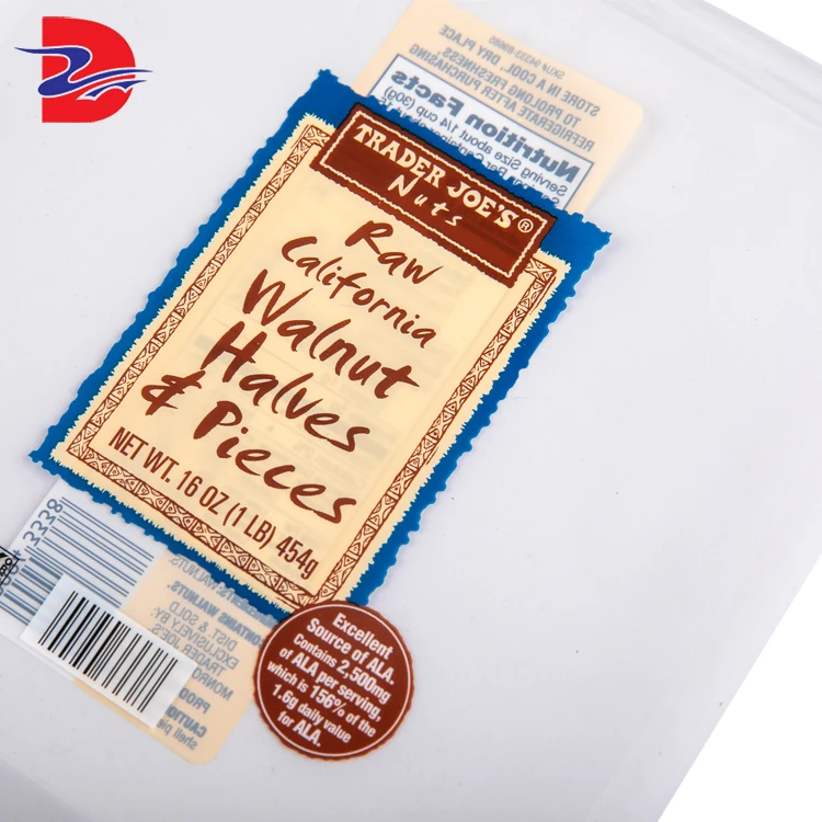 Original factory transparent window melon seed snack food packaging bag