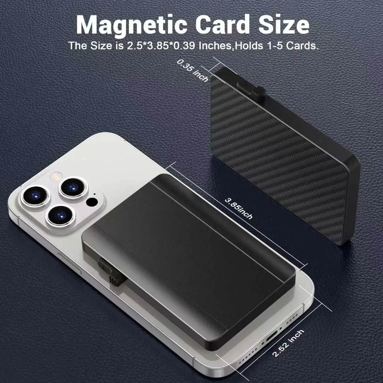 Custom Strong Magnetic Card Wallet Holder RFID Blocking Minimalist Pop Up Wallet for Men