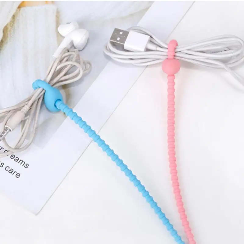 Reusable Silicone Cable Twist Ties Organizer Perfect for Cord Management Electronics Wire Strips, Kitchen, Garden Rubber Wraps