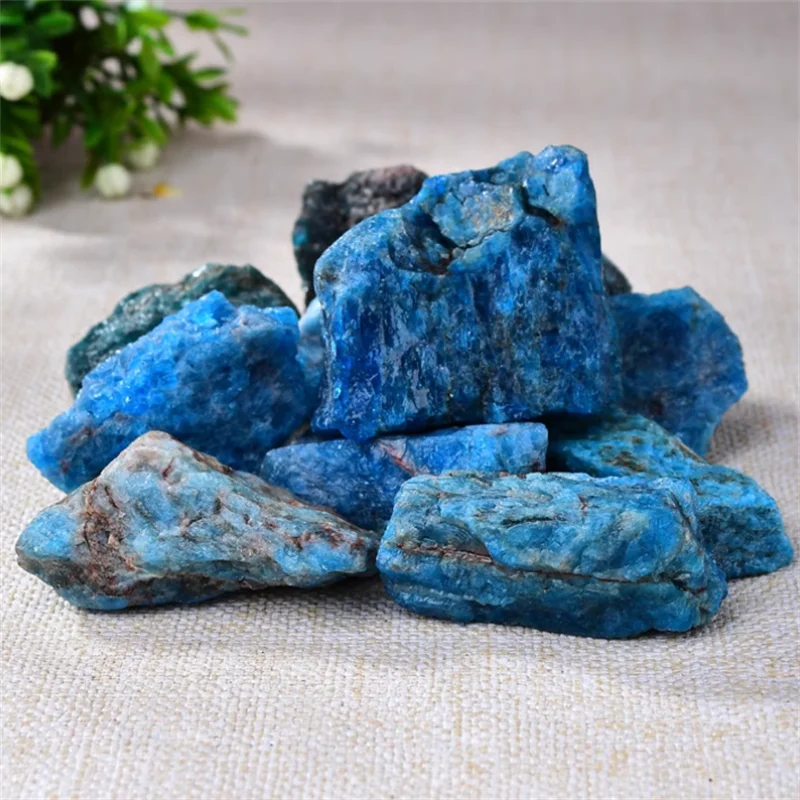 Wholesale raw rough quartz stone natural raw material blue phosphorus ash rolling crushed crystal gravel