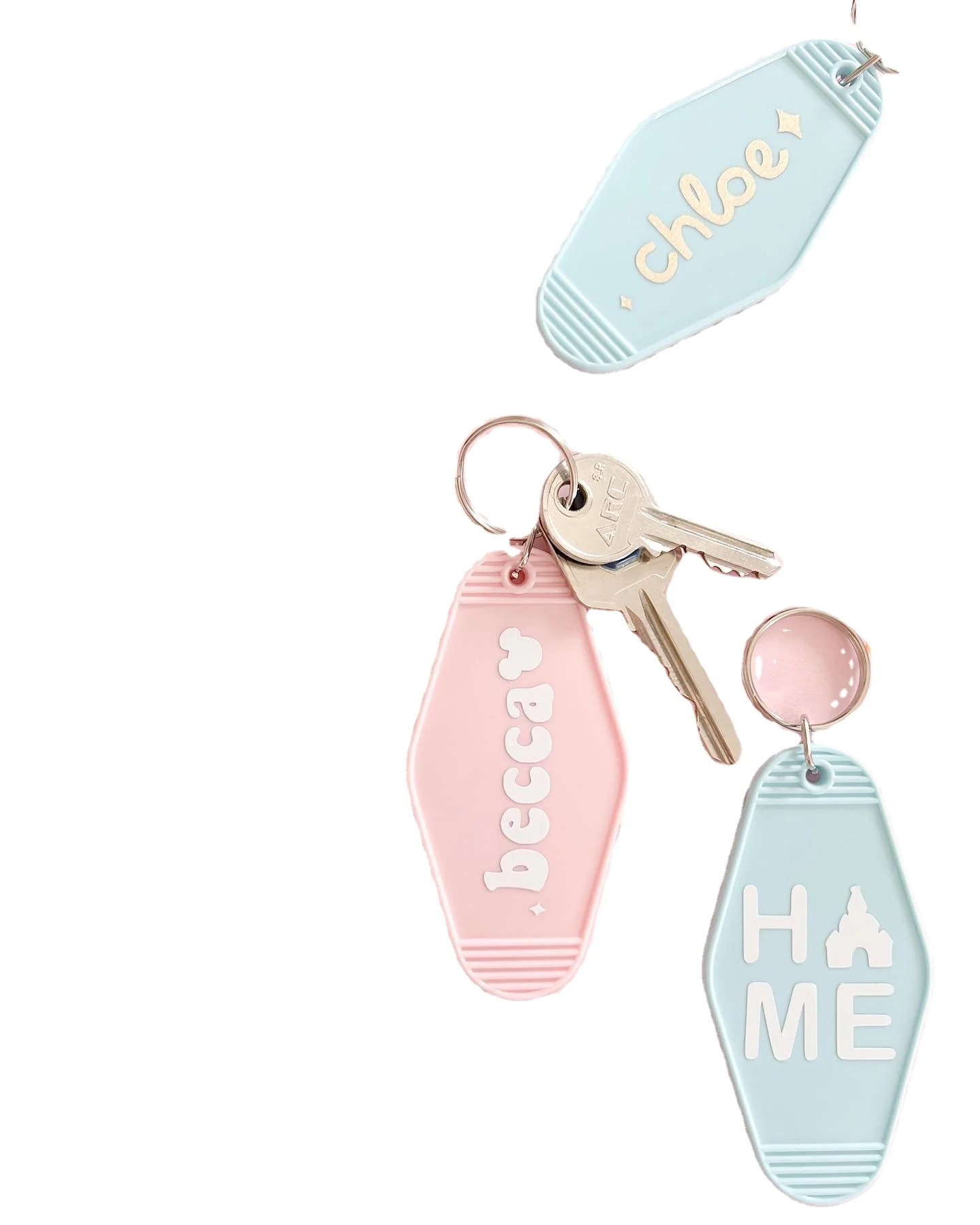 Vintage Motel Keychain blanks 20 Colors Motel Keychain blanks