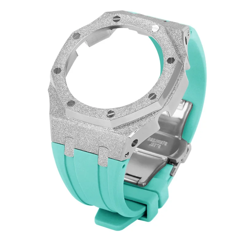 Новое поступление модификация комплект G SHOCK GA2100 GA2110 ремешок на резиновой ленте матовая сталь песок матовый чехол для часов casio