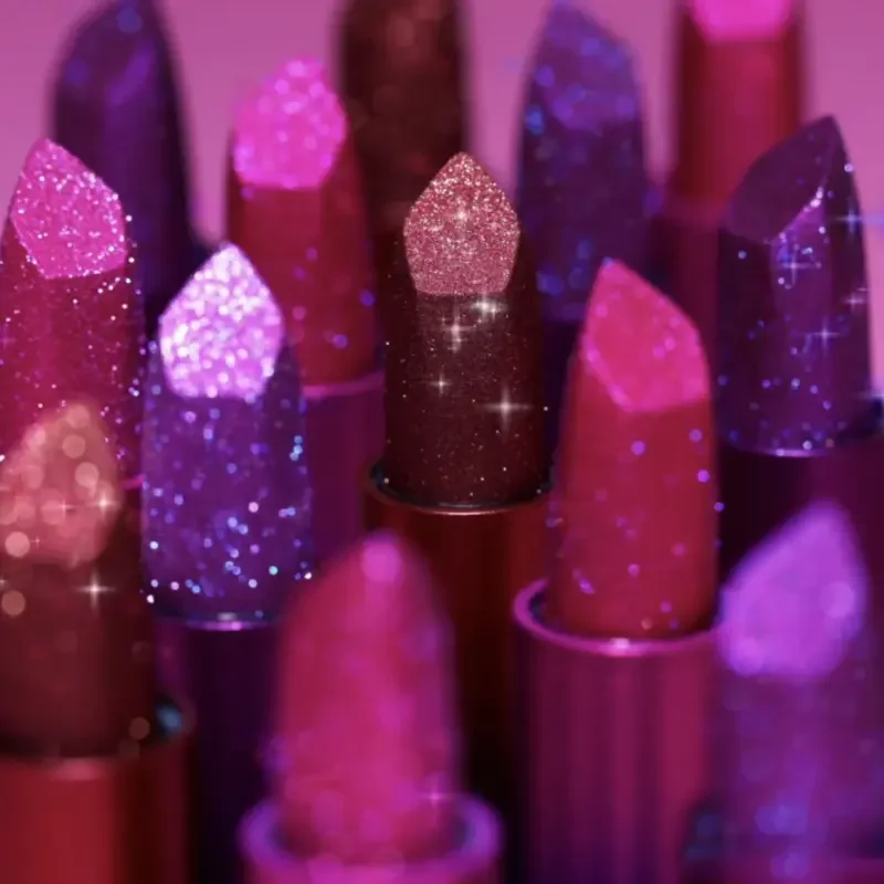 Multi-reflective glitter Pearl Paint Glitter Satin Metallic private label matte lipstick