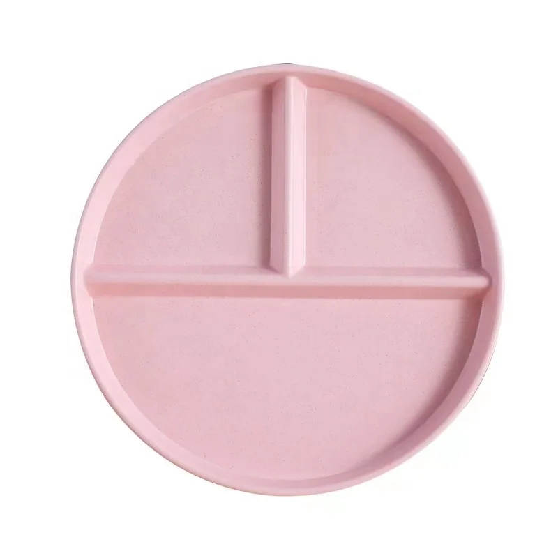 8.5in Dinnerware Set kitchen  Compartment Plate breakfast Division Plat 3 plastic Divide Plate