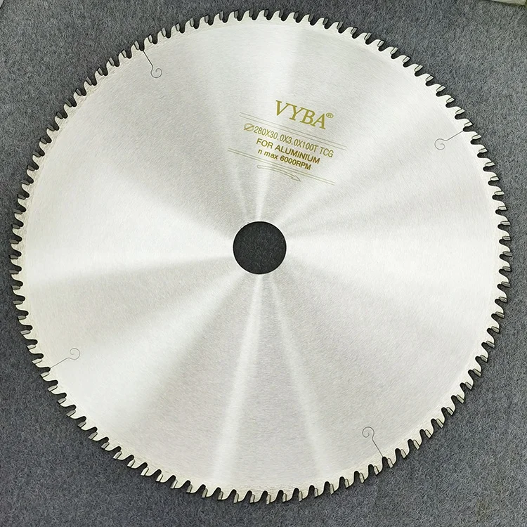 280X100T Best price high precision carbide tipped circular saw blade for aluminum cutting