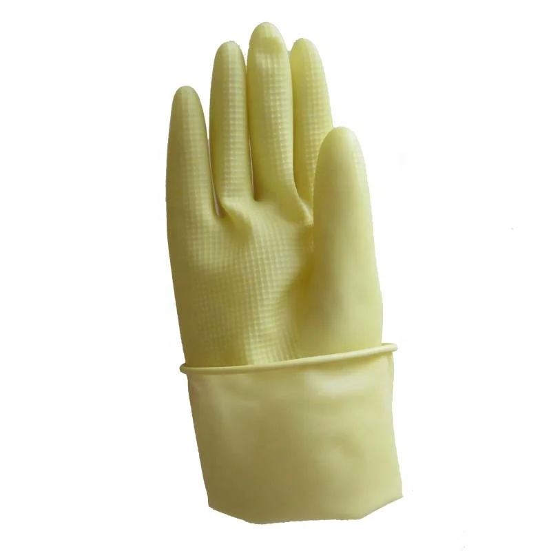 70g high quality  cream pure latex industrial latex safety rubber working  gloves