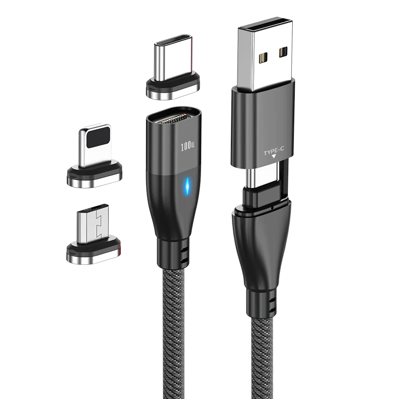PD зарядное устройство 100 Вт магнитные кабели для ноутбука USB C к USB адаптеру 6 в 1 Магнитный Дата-кабель Быстрая зарядка