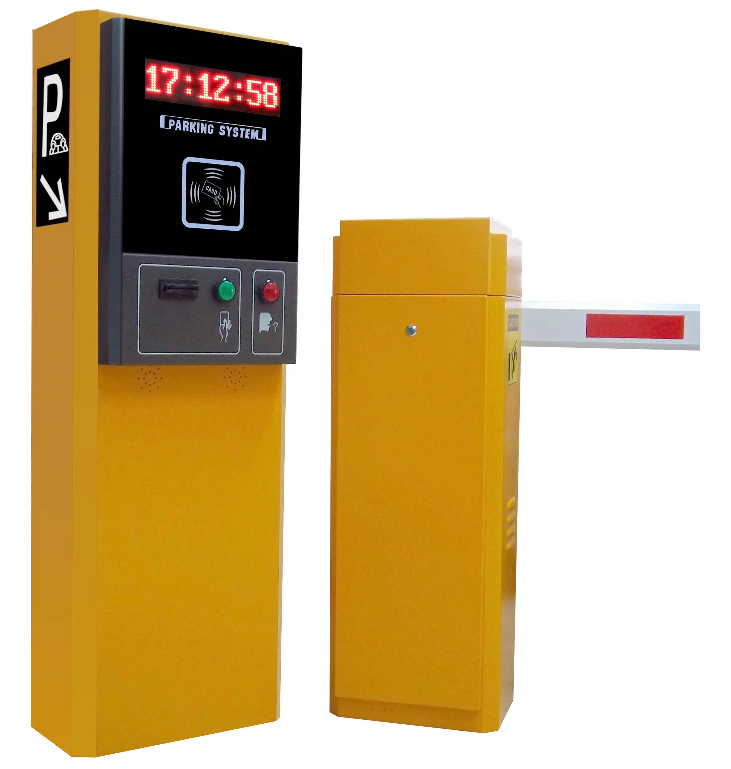 Entry and Exit RFID  card reader parking kiosk  ticket house for smart parking access control system