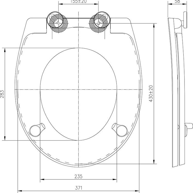 Customer design slow fall duroplast print decoration round decor uf toilet seat cover