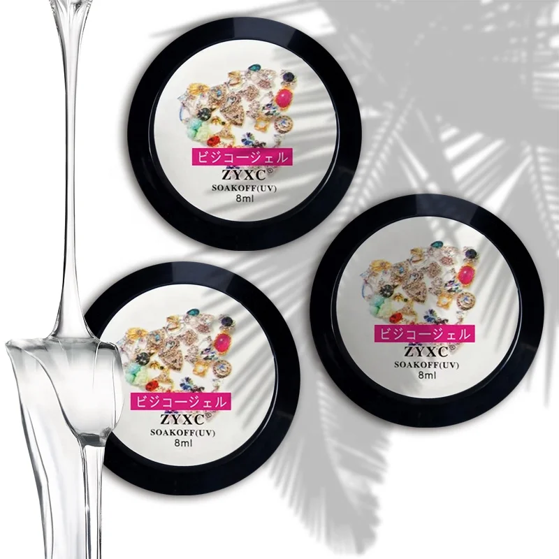 8ml Super Sticky Rhinestone UV Gel Adhesive Diamond Gem Builder Nail Diamond Glue for Jewelry Rhinestones