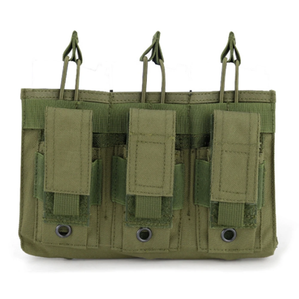 Molle Mag Pouch Double/Triple Mag Pouch Tactical Open-Top Double/Triple Magazine Pouch Nylon Bag Black/Tan