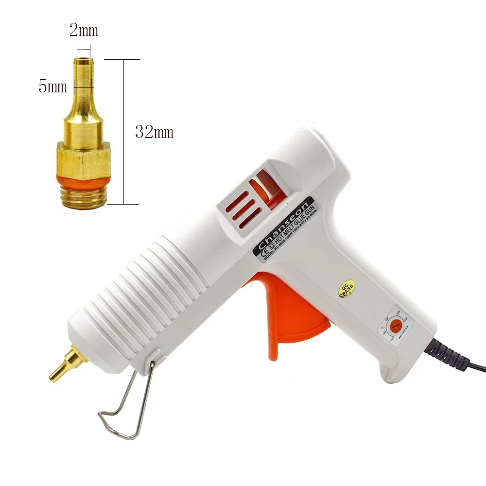 150W EU/US Hot Melt Glue Gun Smart Adjustable Temperature Long Copper Nozzle Heater Muzzle Diameter 11mm Craft Repair Tool
