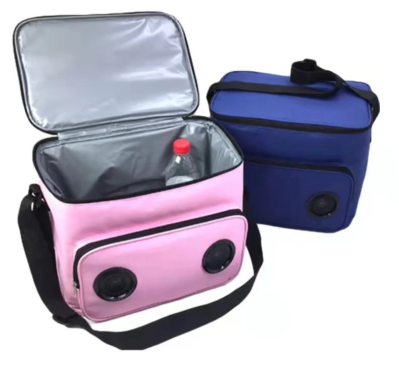 New outdoor Camping insulation cold picnic bag with Blue tooth sound speaker ice bag factory