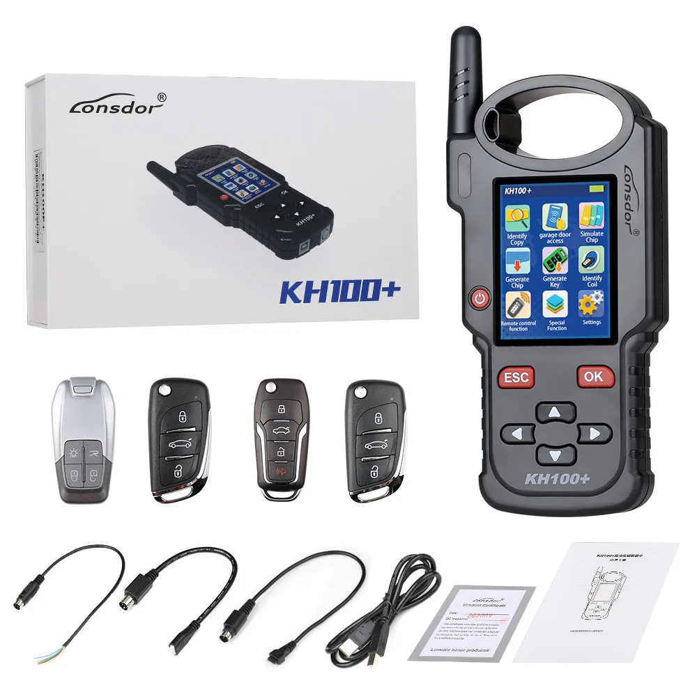 Latest Handheld Device Update Version  KH100 Lonsdor KH100+ Remote Key Programmer