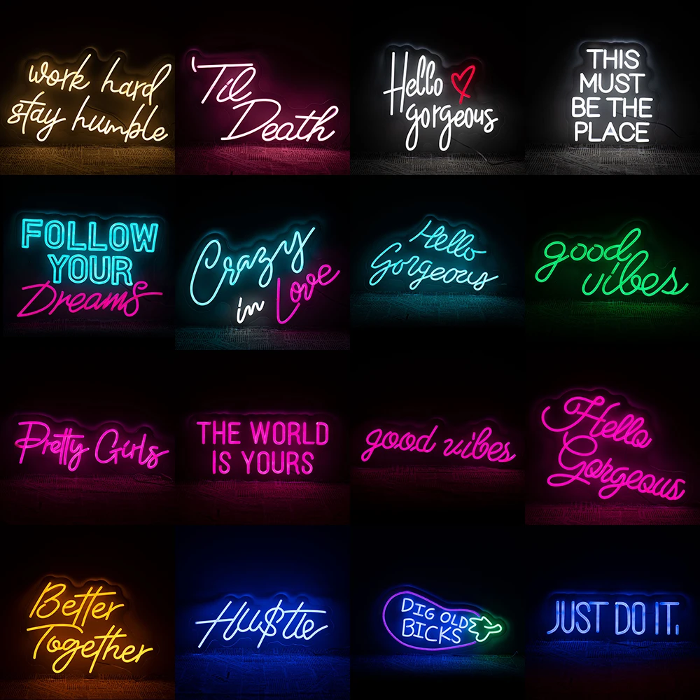 OEM ODM Dropshipping Personalized Wedding Used Led Neon Sign Words  Neon Flex Light Decorations for Home