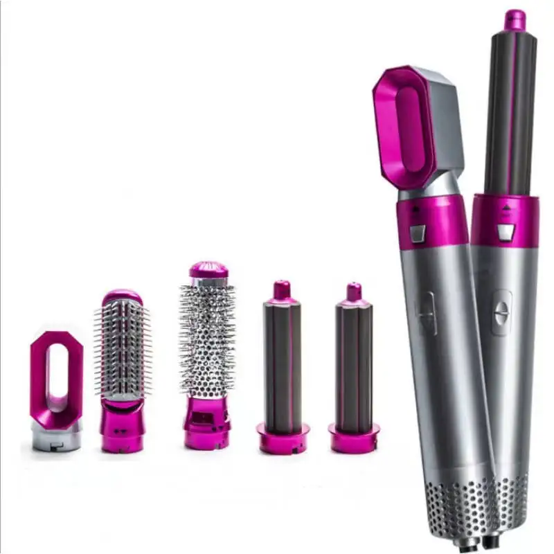 Professional Hot Air 5 In 1 Blow Dryer Comb Straightener Blow Dryer Brush For Curly Fine Hair