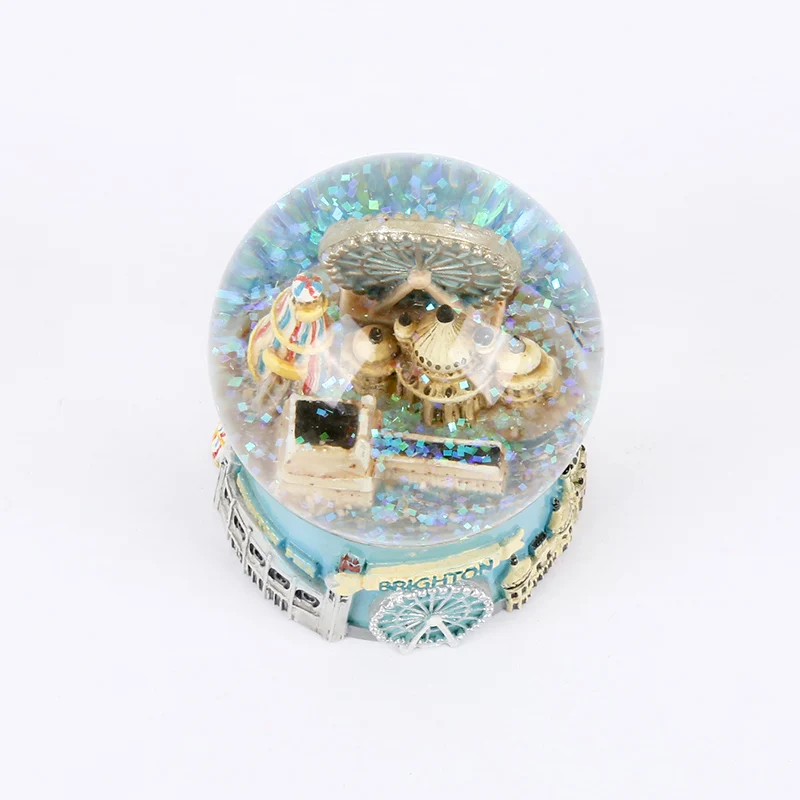 Personalized  Big Brighton London England Resin Tourist Souvenir Snow Ball christmas snow globe corporate promotional gift items