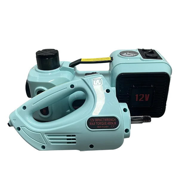 DC 12V5Ton Car Electric Tire Lifting Car Jack Hydraulic Air Inflatable Car Floor Jack With Impact Wrench And Tire Gauge Air Pump