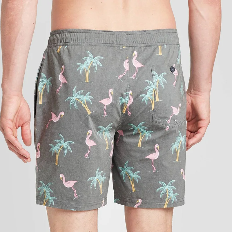 Custom Sublimation Palm Printed New Style Beach Surf Wear Swimwear Manufactures of Board Shorts