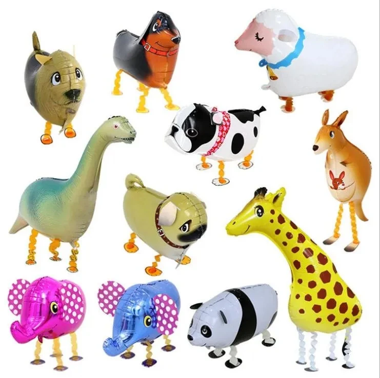 Hot-selling children gift stand walking animals shape pet balloons classic toys Hybrid models animal helium foil balloon