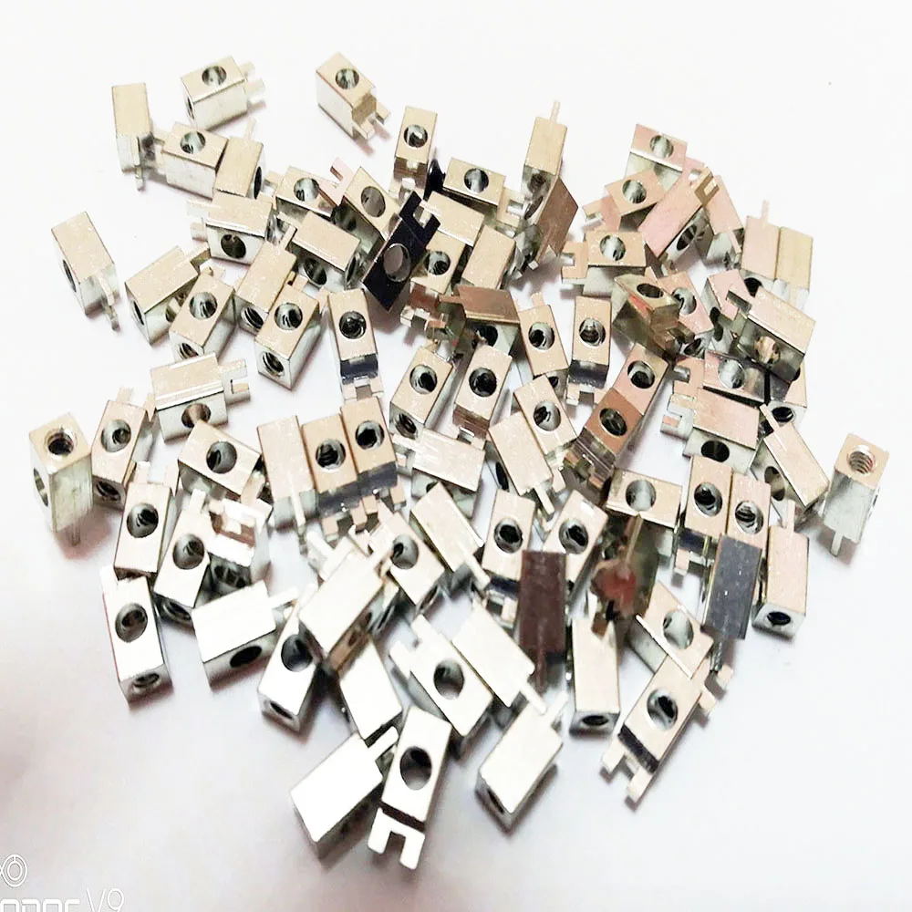 CNC machining Brass Terminal Connector Earth Block Box With Tin plated welded to PCB terminal blocks Screw for Electrical