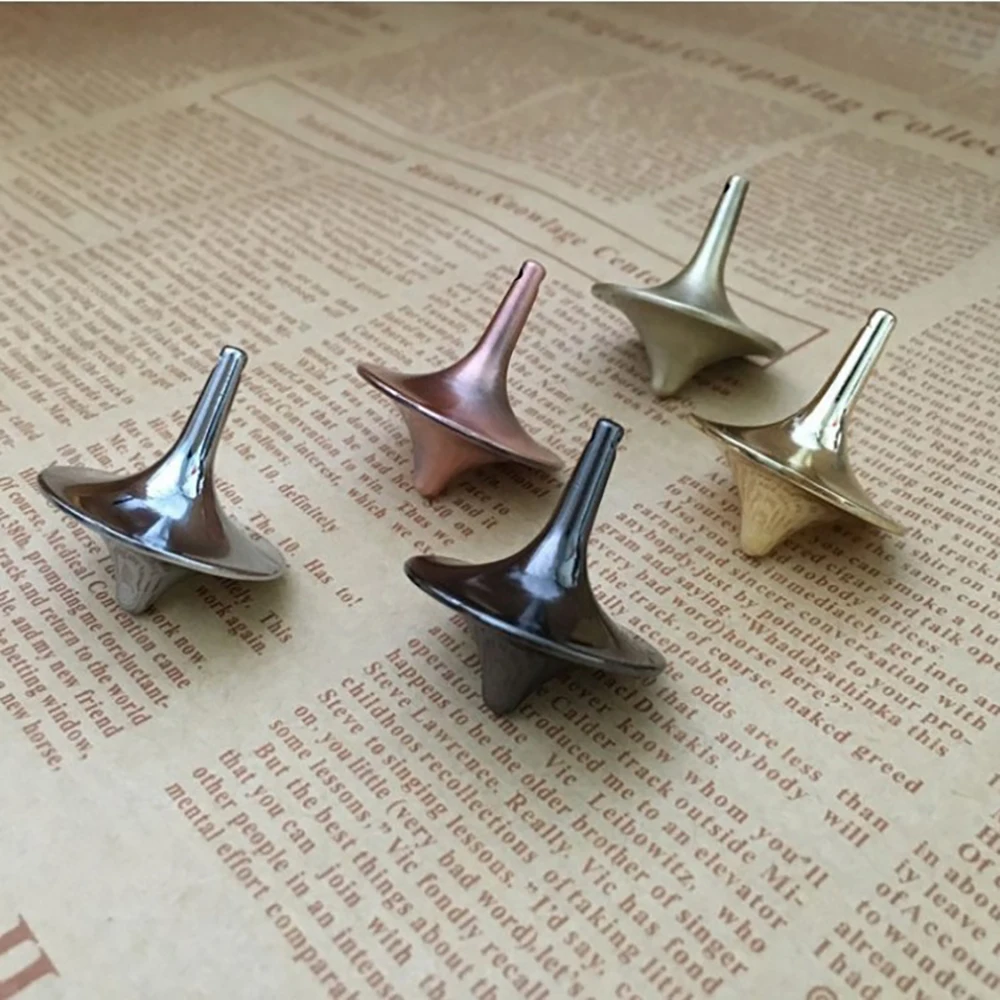 New Design factory hot decompression toy smooth metal finger fidget spinner 3.5 cm silver gift box