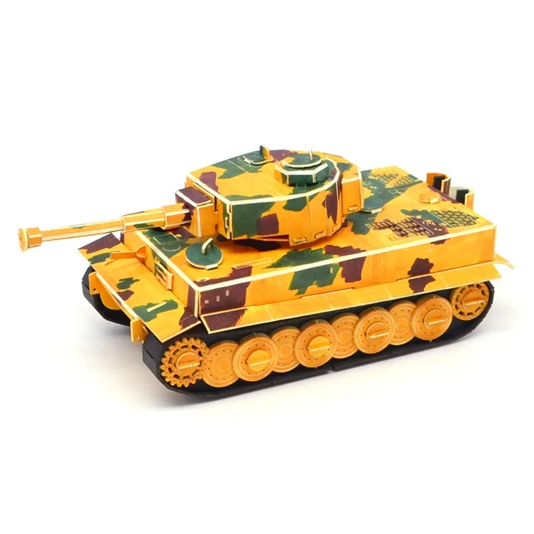 Fantastic gift diy toy 3d paper puzzle tank model
