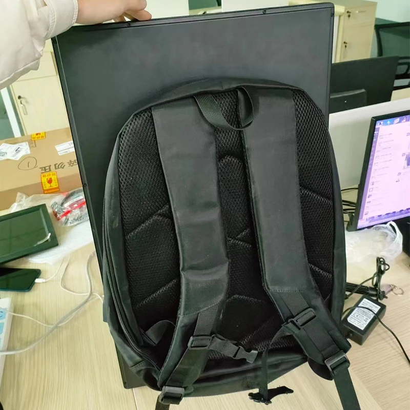 27 Inches Electronic LCD Walking Portable Backpack for Advertising TV Display Screens Digital Signage and Displays