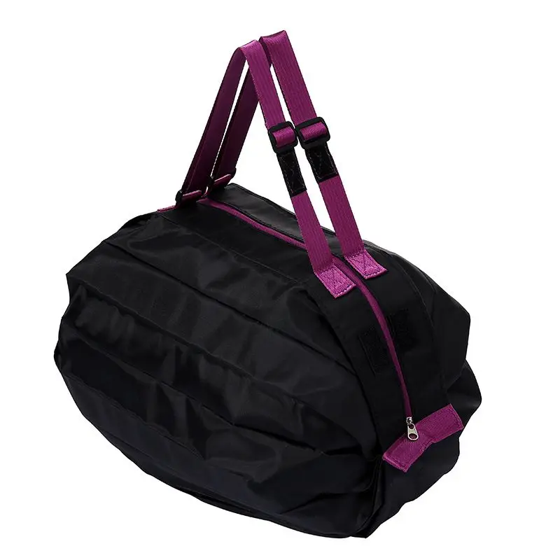 Foldable Custom shopping bag Eco-friendly Ripstop Polyester grocery bags Reusable Large shopping tote bags