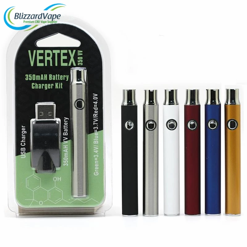 Vertex Batteries Metal Recharge Preheating 510 Thread Cbd Vape Battery Customizeable