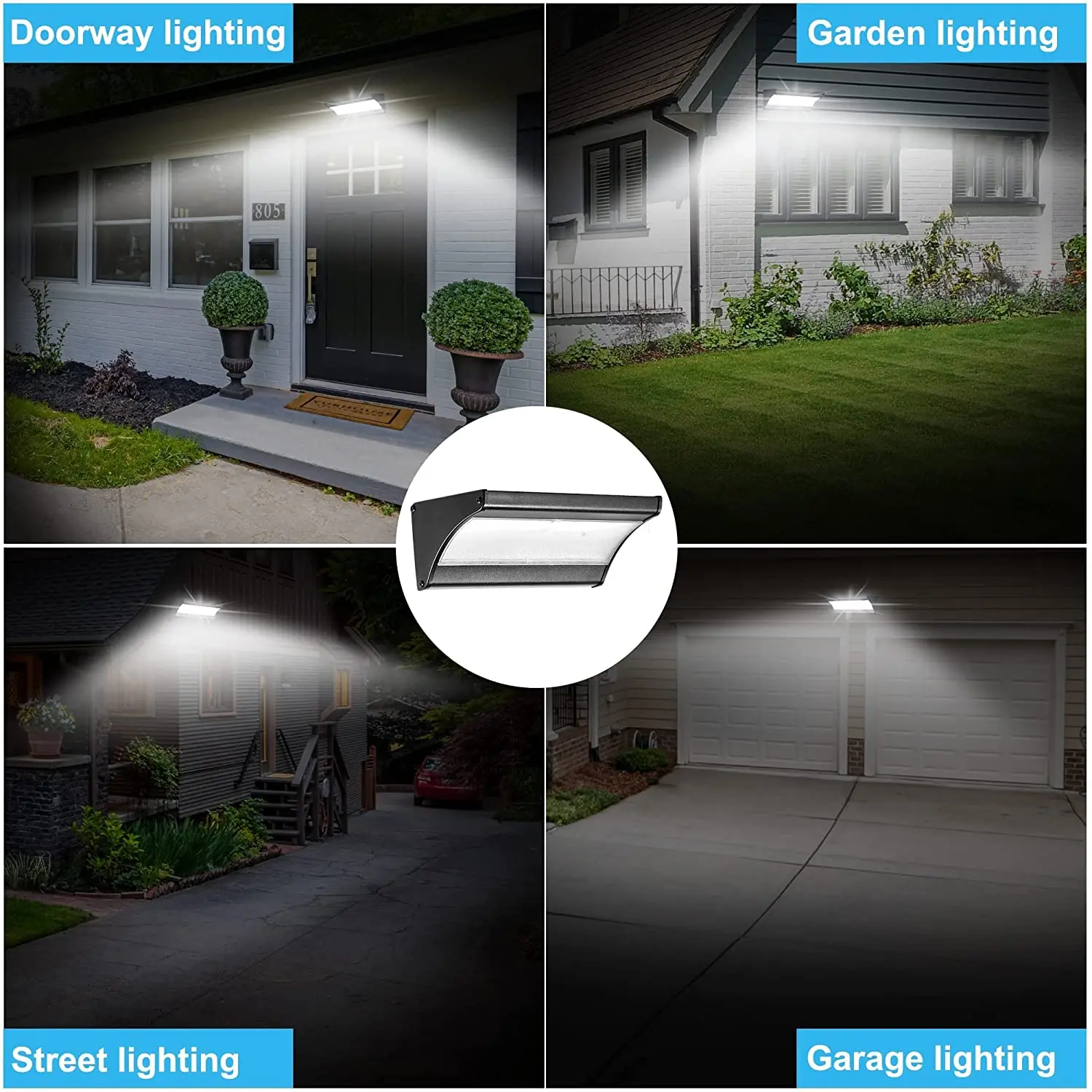 Outdoor Waterproof 4 Lighting Mode Solar Led Lamp Motion Sensor Garden Garage Porch Front Door LED Solar Wall Light