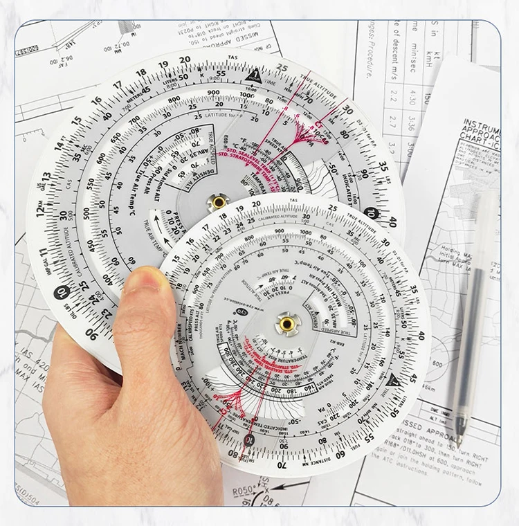 CYA brand flight computer pilotes supplies circular printings will never rub off during usage E6B-R