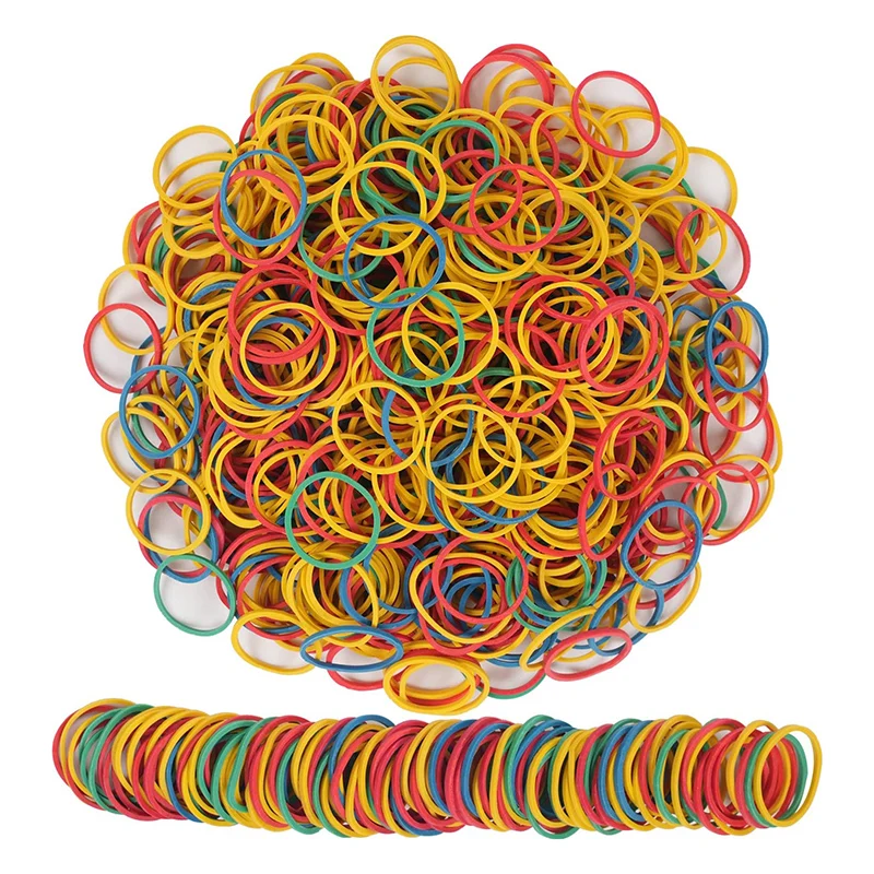 Разноцветные эластичные резинки в ассортименте, разноцветные резинки для школы, дома, офиса, канцелярские товары-органайзеры