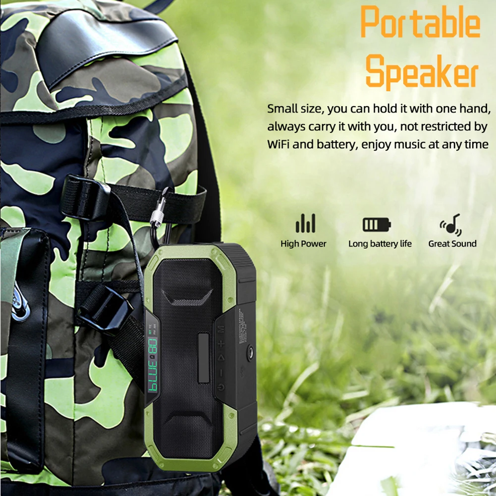 Jumon аварийное радио, водонепроницаемая Bluetooth-колонка, портативная цифровая AM FM-радио, ручная работа с солнечной батареей