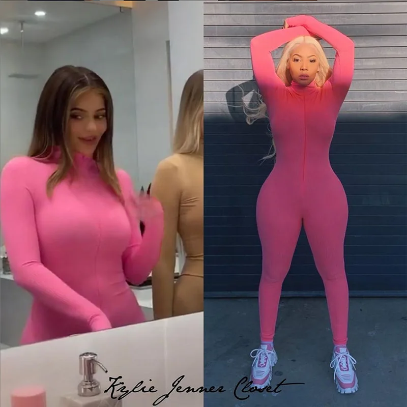 Женские комбинезоны с высокой талией, комбинезон с длинным рукавом и ярлыком, женские комбинезоны, спортивные костюмы, весенние комбинезоны, женская одежда 2021