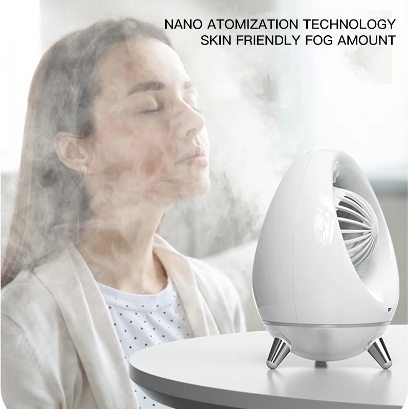 Mini water-cooled air conditioner fan Home outdoor portable small chiller usb charging double spray fan