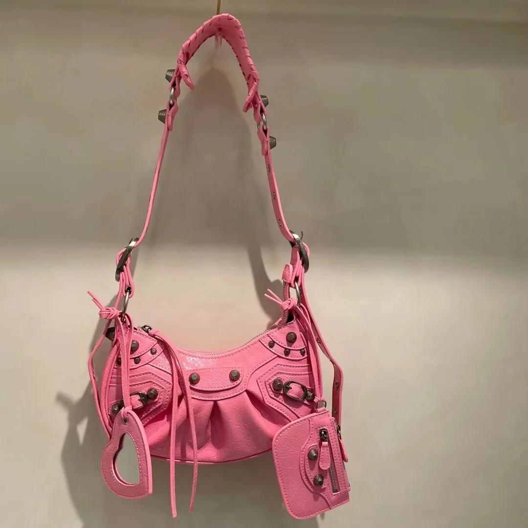 Famous Brand Women Hand Bags Ladies Crossbody Purses and Handbags for Women Designer luxury rivet Motorcycle purse sling bag